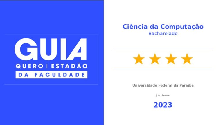 Ciência da Computação é bem avaliado no ENADE com nota 04 — Universidade  Federal da Paraíba Centro de Informática